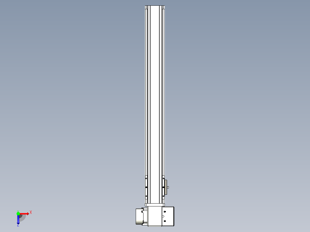 皮带直线轴半封闭可选导轨TPA-HNB-65S-90-L500-RP-C-P20-N3俯视图
