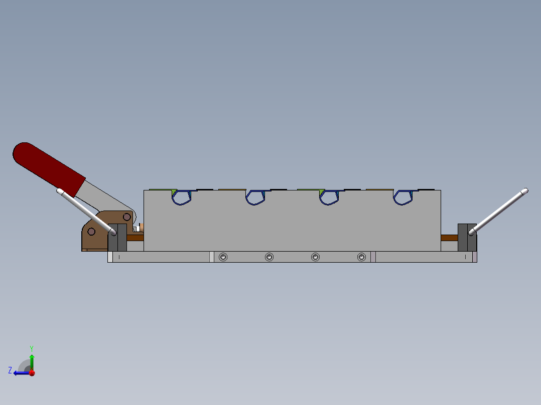 262B 盖前条PC夹具sw18可编辑+cad右视图