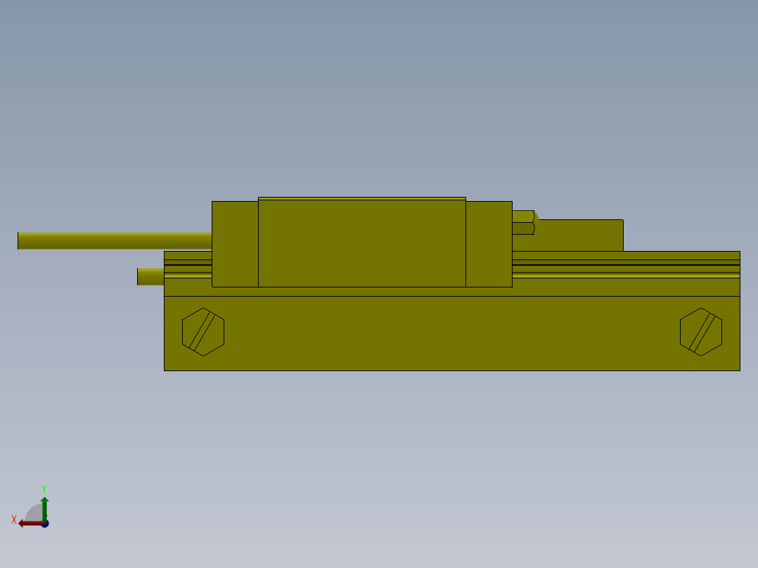 校准机构后视图