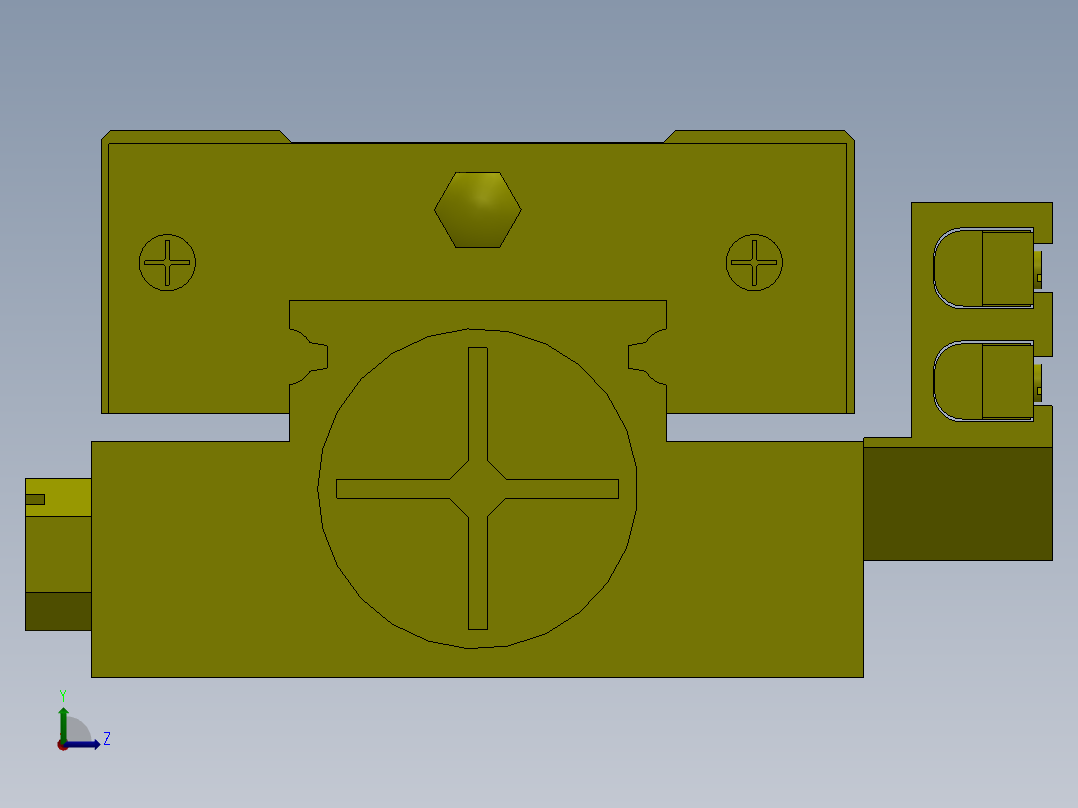 校准机构左视图