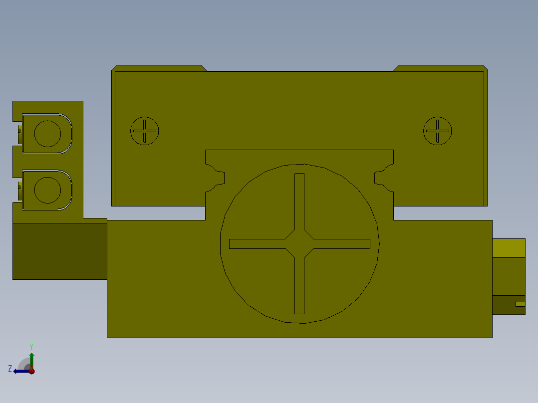 校准机构右视图