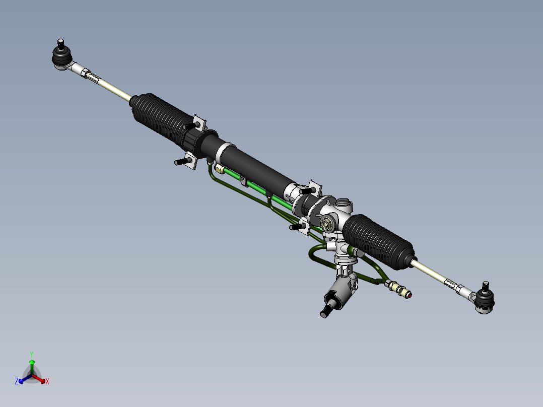 汽车电动助力转向器正等轴测图