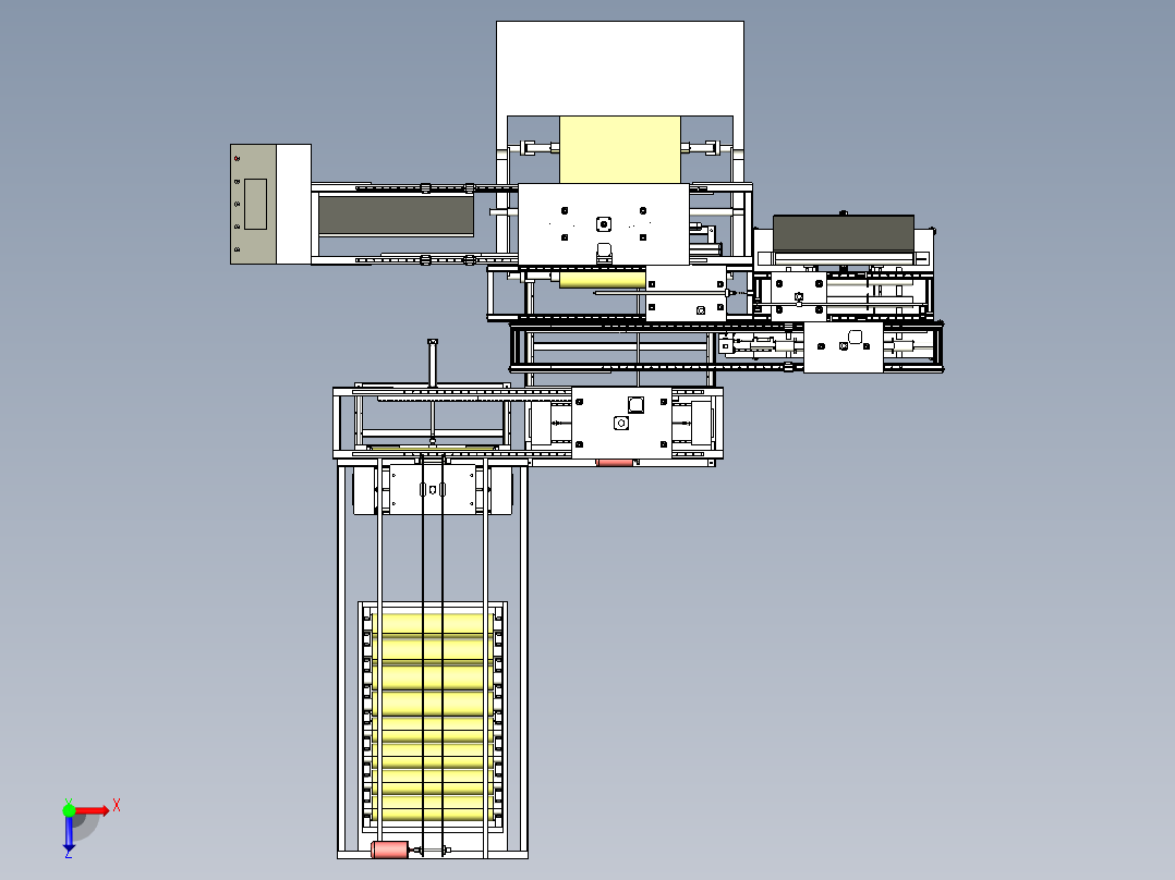 卷状料自动包膜机3D模型俯视图