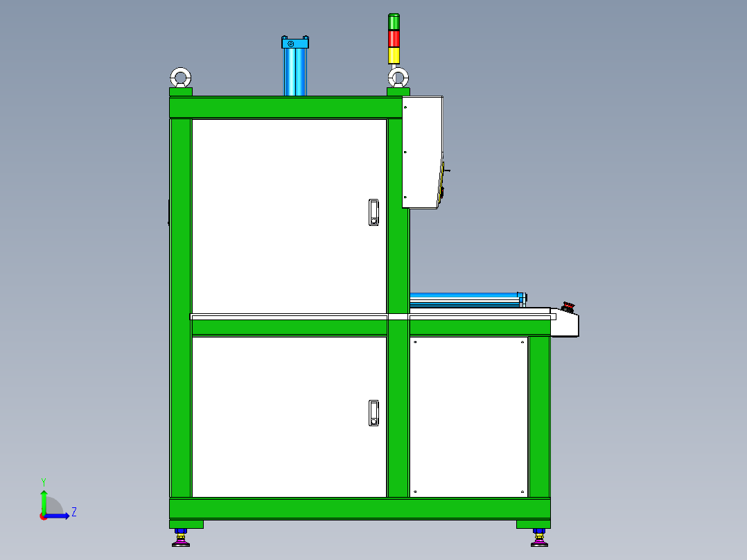 污水过滤膜熔接机左视图