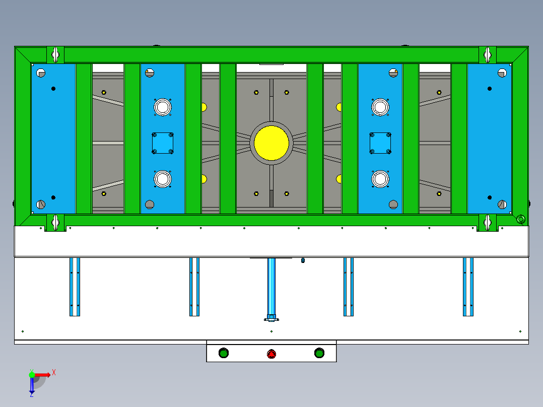 污水过滤膜熔接机俯视图