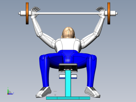 solidworks 可倾斜的仰卧起坐架左视缩略图