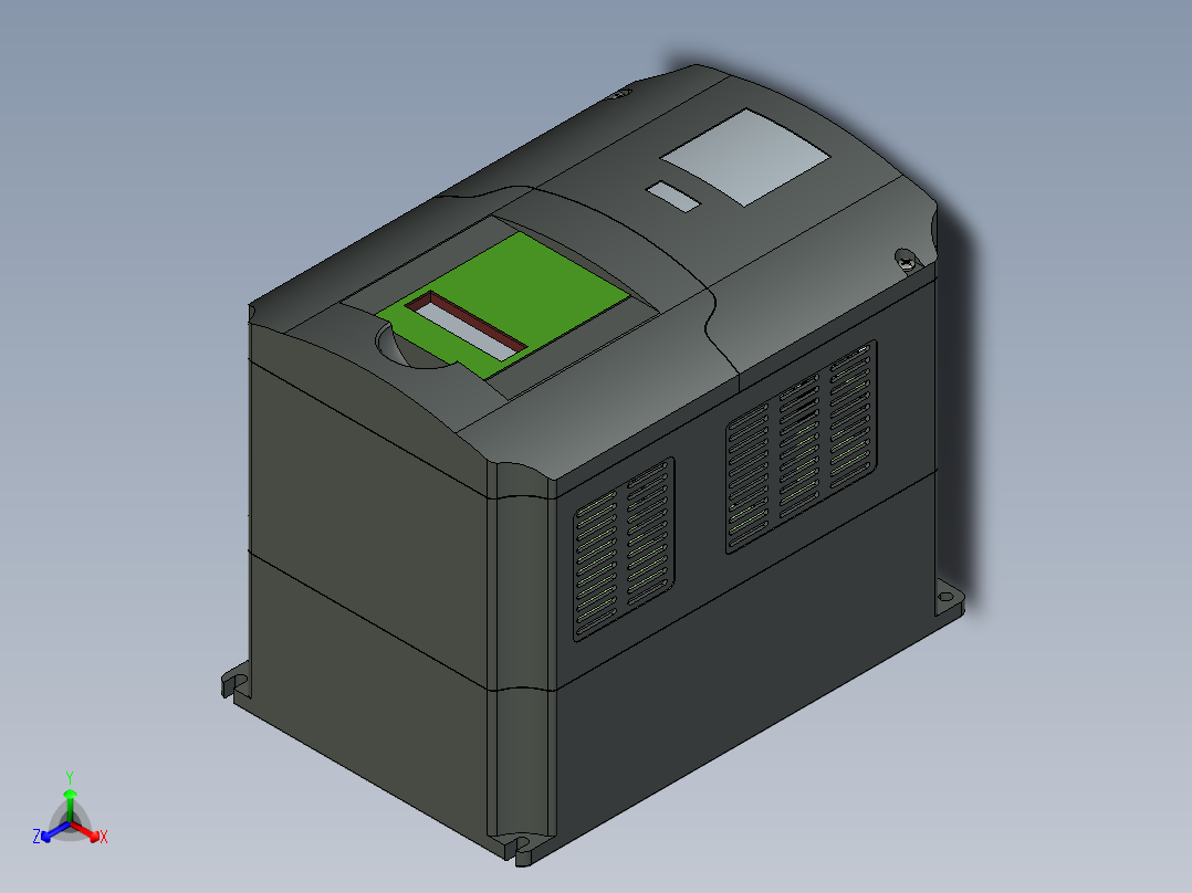 proe 对于4KW主轴hy04d023b逆变器正等轴测图