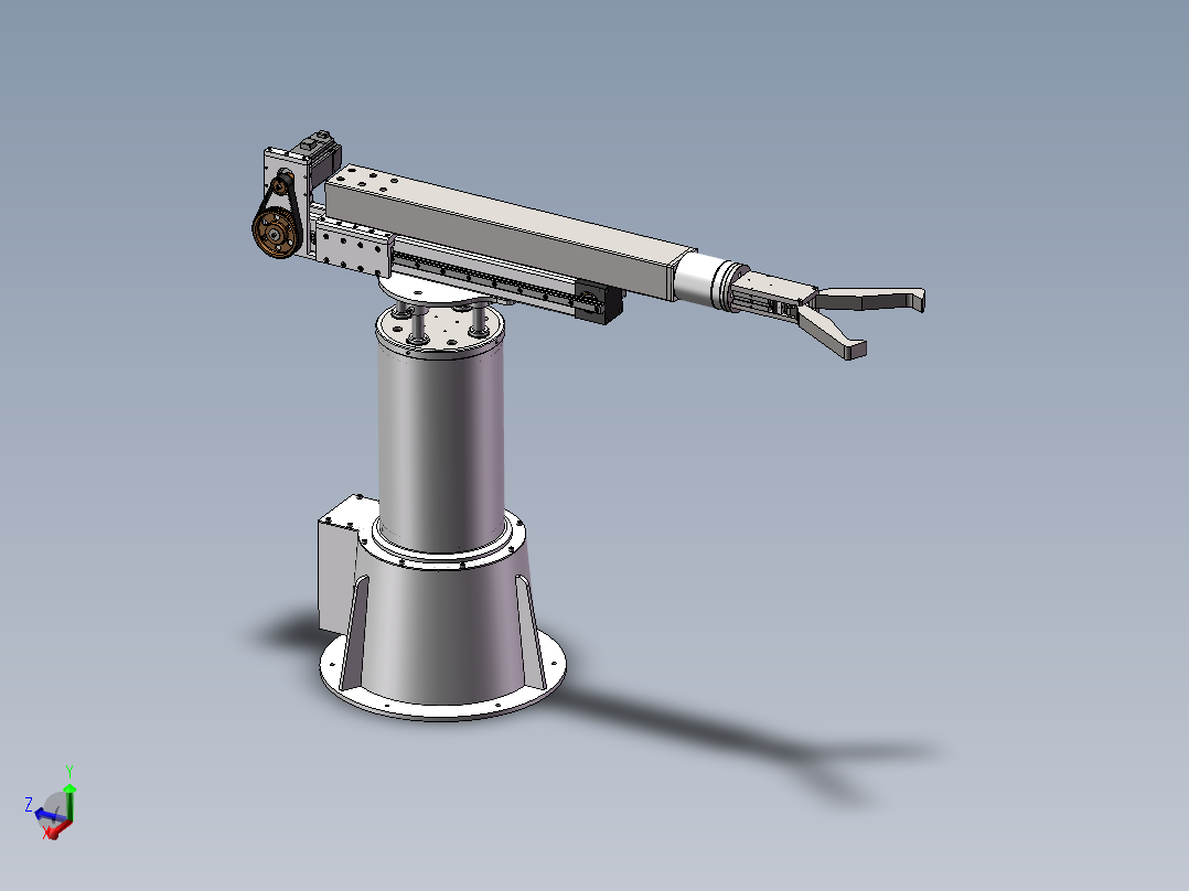 5轴上下料机械手冲压锻造机械手锻床机器人五轴摆臂机械手3d图纸
