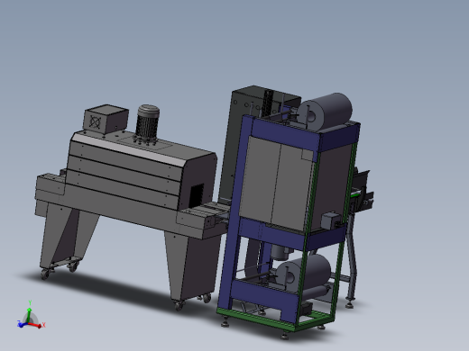 自动袖口包装机图纸袖口式膜包机热封切收缩一体机包装方案