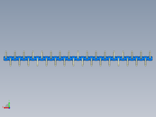 彩色公排针 100mil 2.54mm 系列-DS1022_blue_33p_100mil_Type_SMT_R1_rev1.0后视缩略图