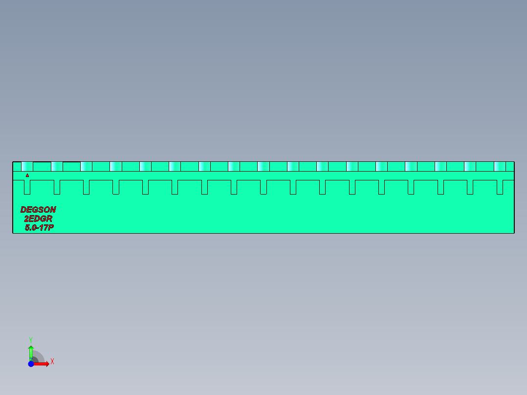 DEGSON 2EDG 系列 5.0mm 可插拔接线端子组-2EDGR-5.0-17P-14-00AH前视图