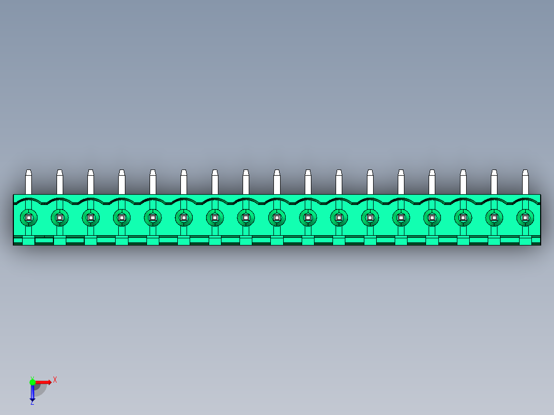DEGSON 2EDG 系列 5.0mm 可插拔接线端子组-2EDGR-5.0-17P-14-00AH俯视图
