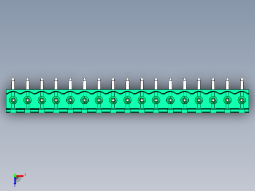 DEGSON 2EDG 系列 5.0mm 可插拔接线端子组-2EDGR-5.0-17P-14-00AH俯视缩略图