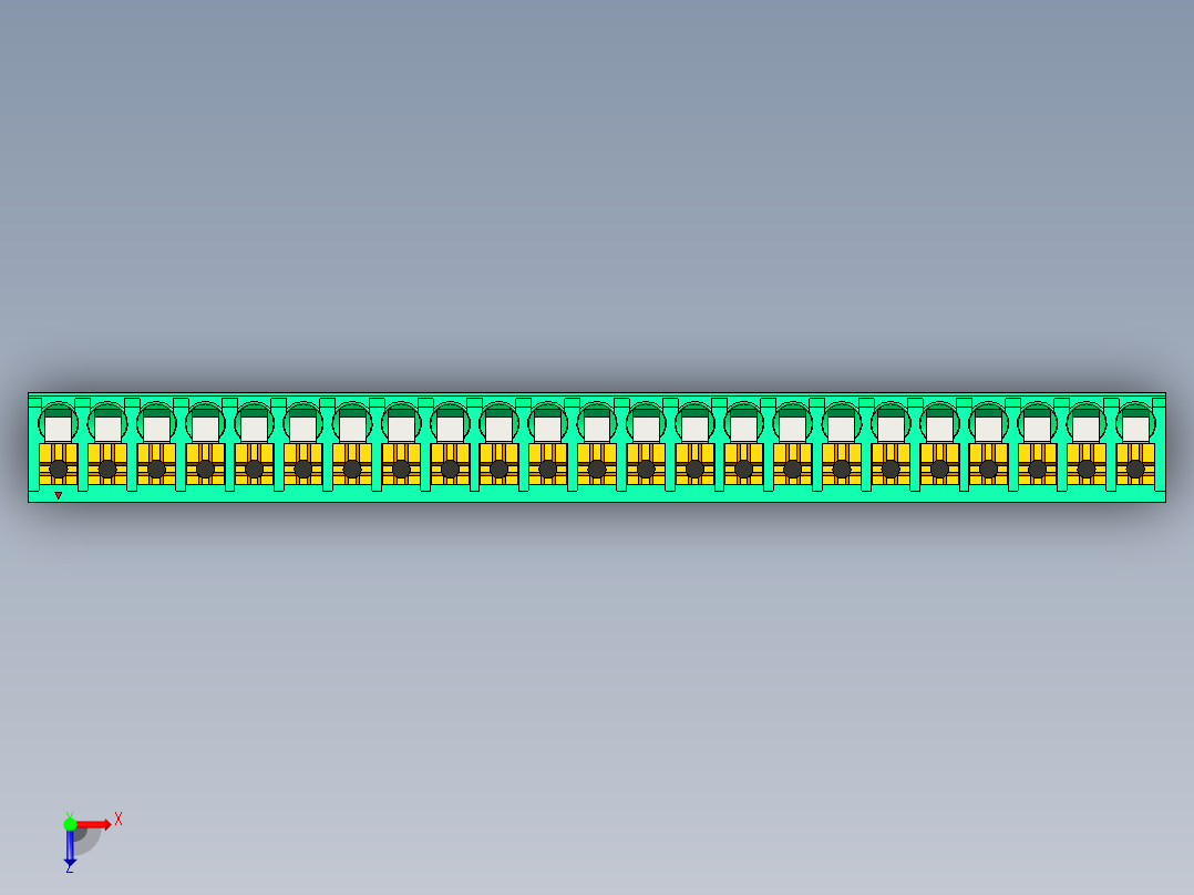 DEGSON 15EDG 系列 3.5mm 插拔式接线端子 FullPack-15EDGKN-3.5-23P-14-00AH俯视图