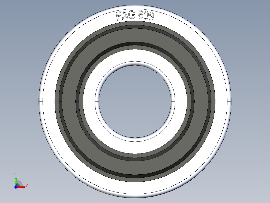 滚珠轴承-Rodamiento FAG 609 9x24x7.STEP前视图