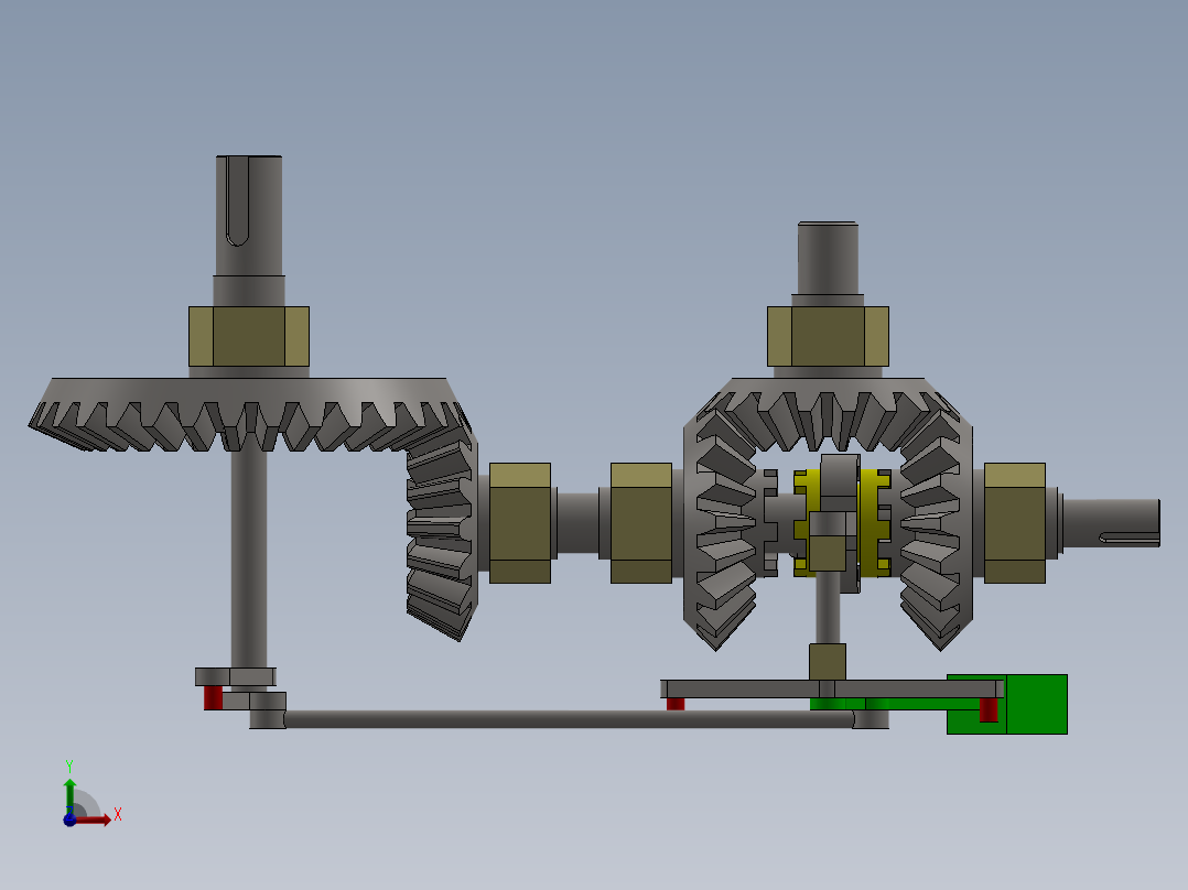 伞齿轮离合器前视图