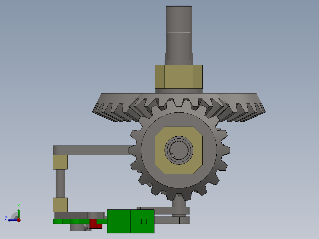 伞齿轮离合器右视图