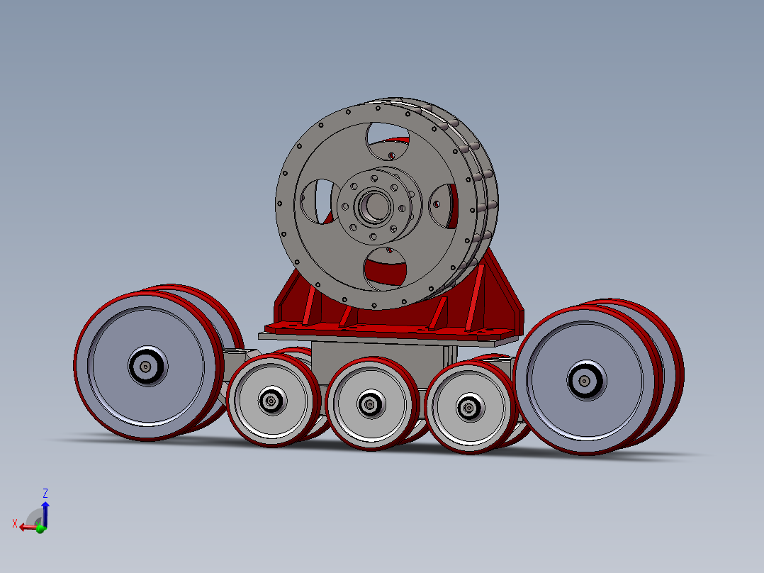 汽车、小型拖拉机橡胶三角履带轮设计图纸