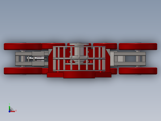 汽车、小型拖拉机橡胶三角履带轮设计图纸前视缩略图
