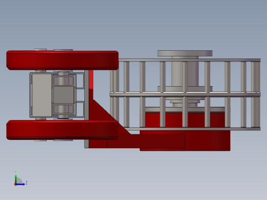 汽车、小型拖拉机橡胶三角履带轮设计图纸左视缩略图