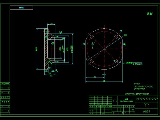 Q068-端盖的机械加工工艺及钻4-φ9孔夹具设计缩略图