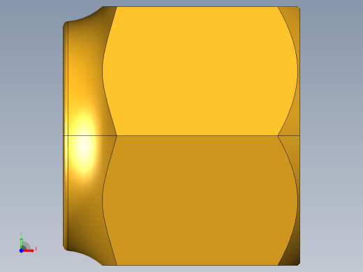 扩口式工业通用硬管接头Short Forged Nut 14FSX-10前视缩略图
