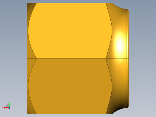 扩口式工业通用硬管接头Short Forged Nut 14FSX-10后视缩略图