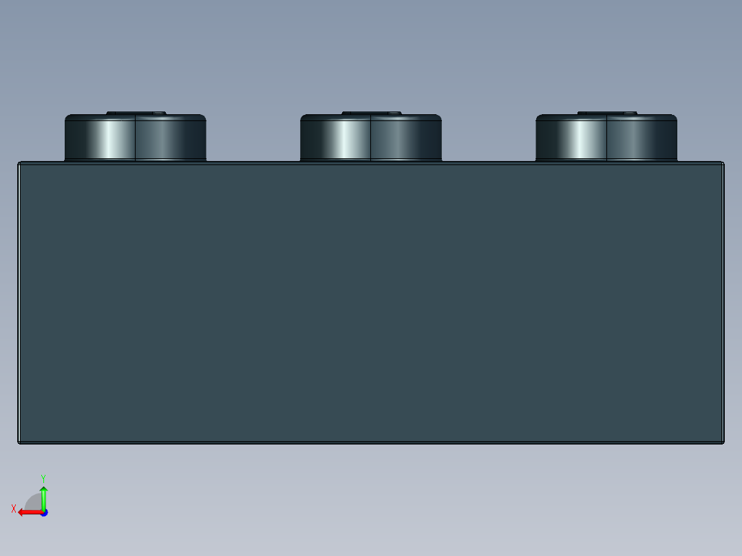 乐高套装 4421基本积木-300226 Black Brick 2 x 3.STEP后视图