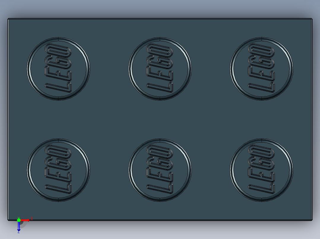 乐高套装 4421基本积木-300226 Black Brick 2 x 3.STEP俯视图