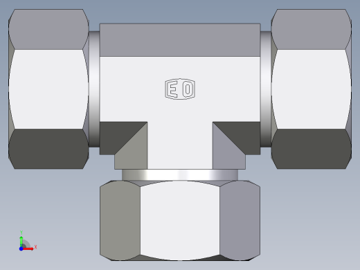 卡套式工业通用硬管接头EO_Union_tee_T30SCF前视缩略图