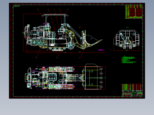 ZCY45-全液压侧卸装岩机总装图132937