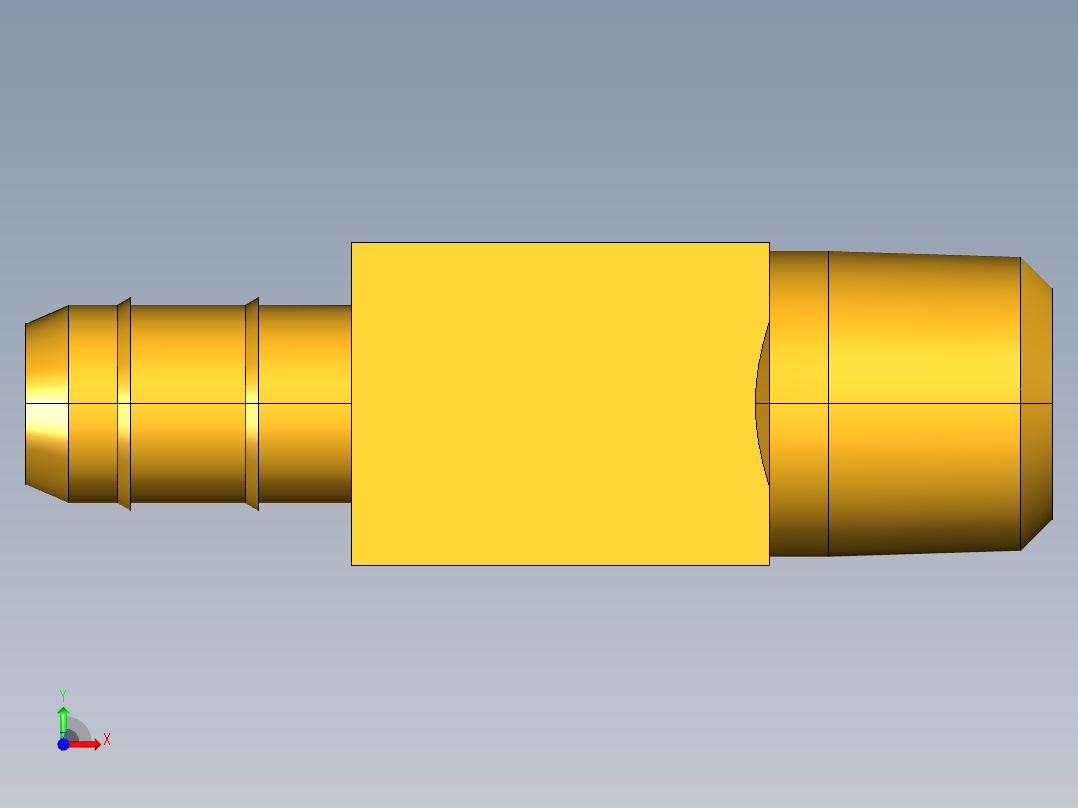 工业通用螺蚊管倒齿式工业硬管接头Male Run Tee 231-6-2前视图