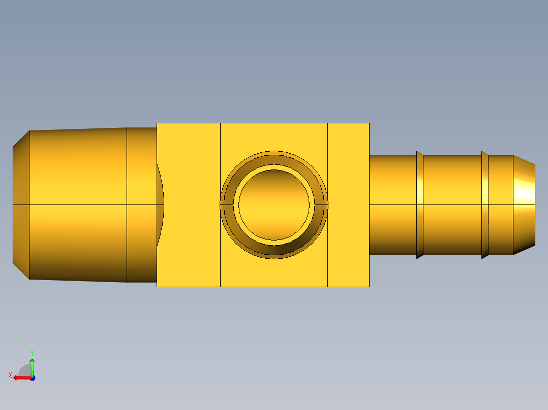 工业通用螺蚊管倒齿式工业硬管接头Male Run Tee 231-6-2后视图