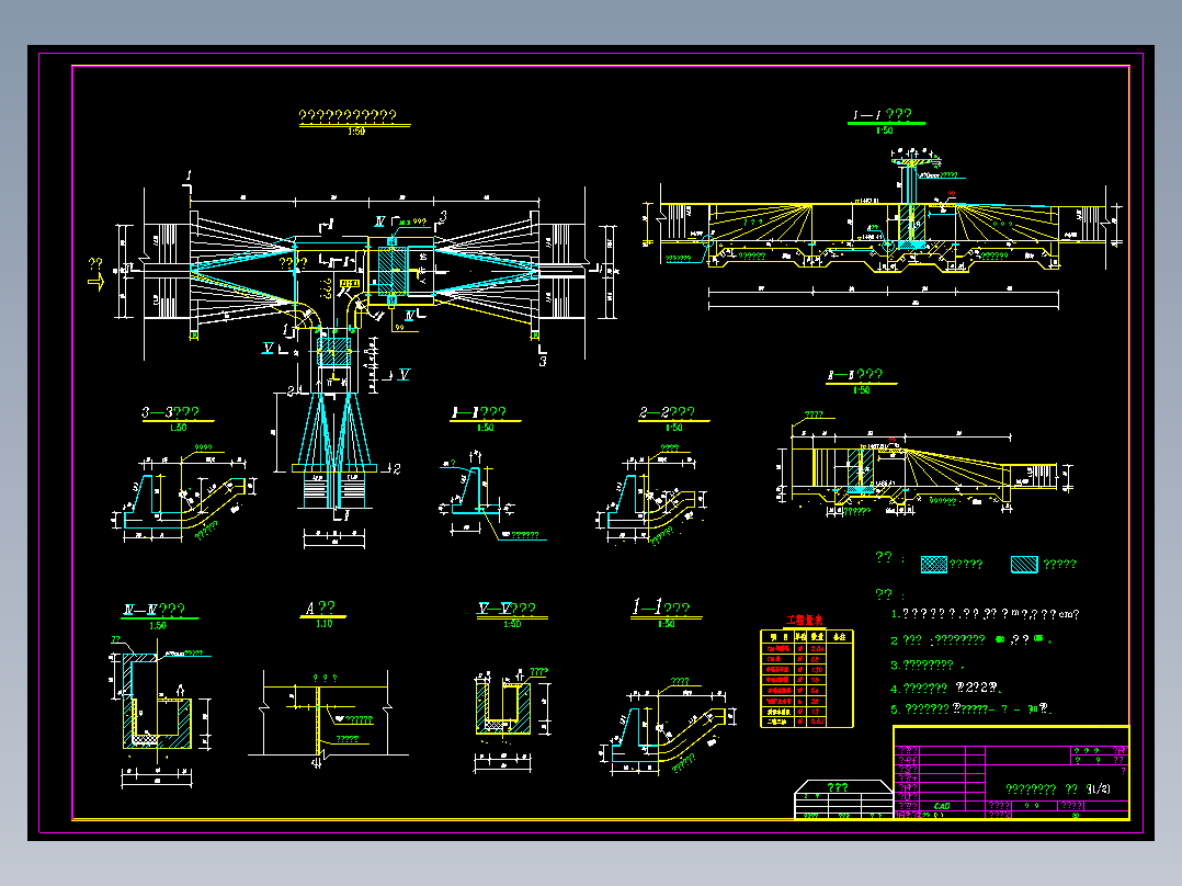 灌区干渠分水闸设计图
