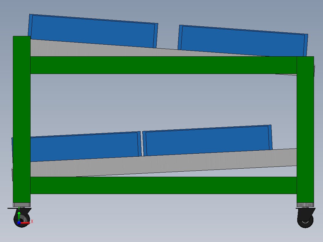 斜坡式推拉车前视图