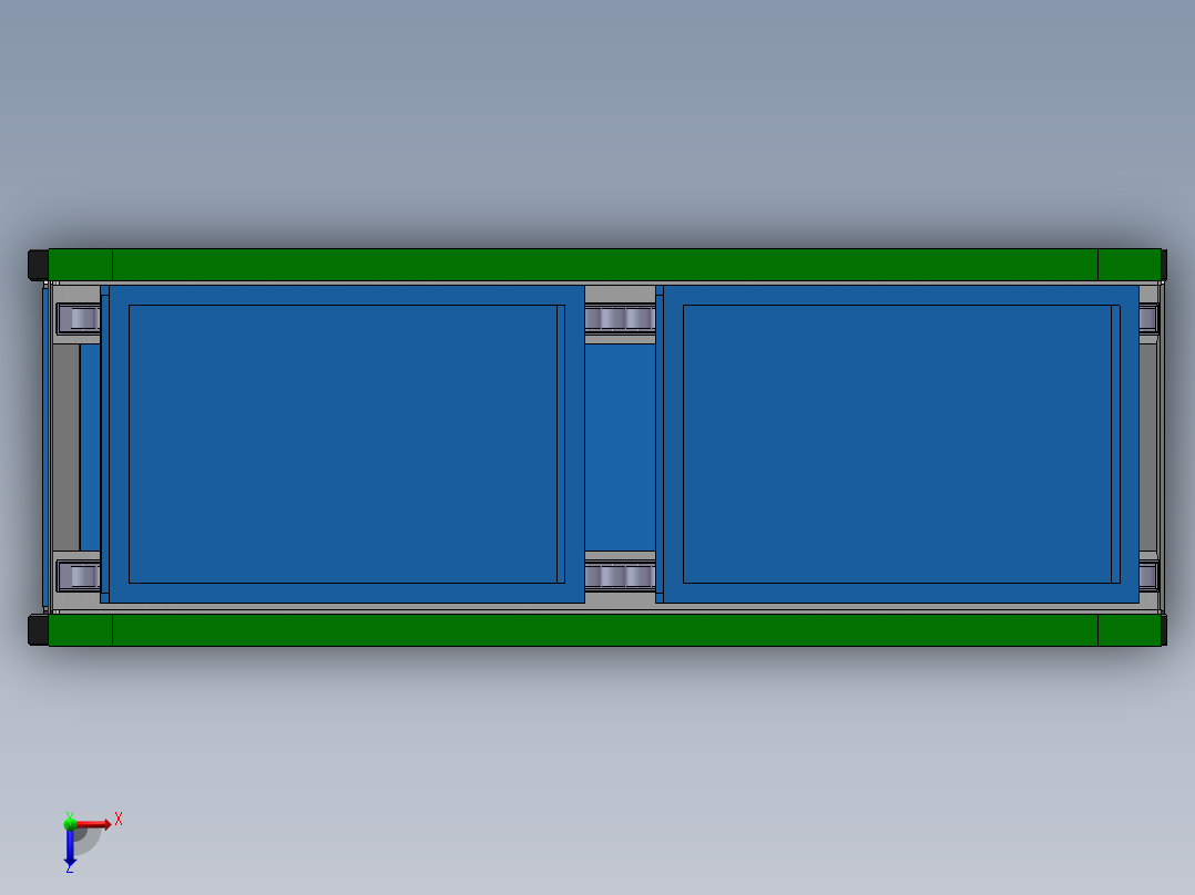斜坡式推拉车俯视图