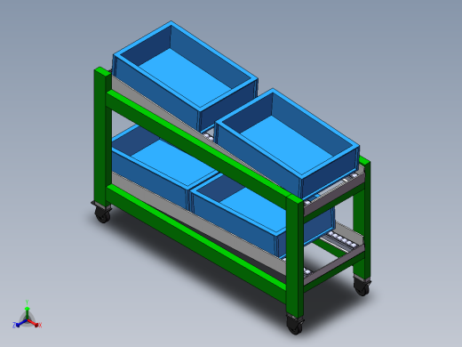 斜坡式推拉车正等轴测缩略图