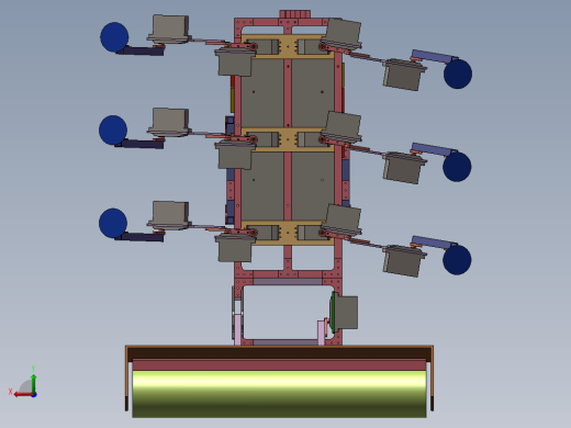 高空清洗机器人3d图纸 玻璃智能擦洗3d 幕墙清洗机器人3d机械模型后视缩略图