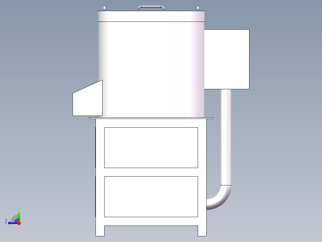 榴莲甩肉去核机SW三维==535601==25右视图
