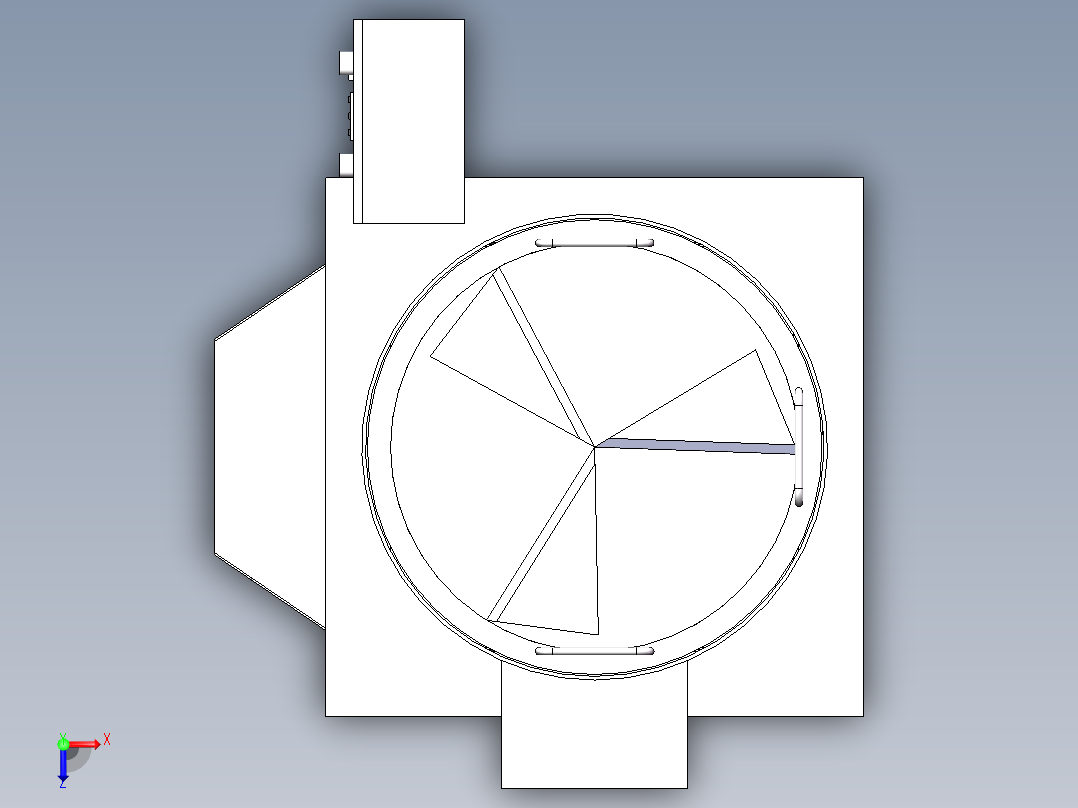 榴莲甩肉去核机SW三维==535601==25俯视图