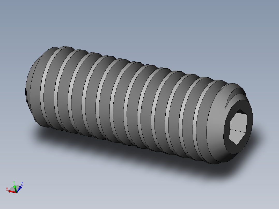 DIN 913-ISO 4026 固定螺钉-M1.8 L=5.SLDPRT主视图
