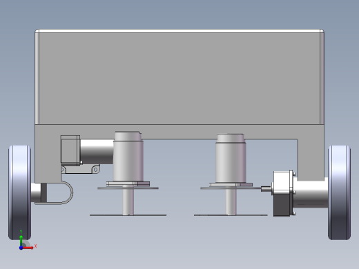 小车底座 梯形转向结构前视缩略图