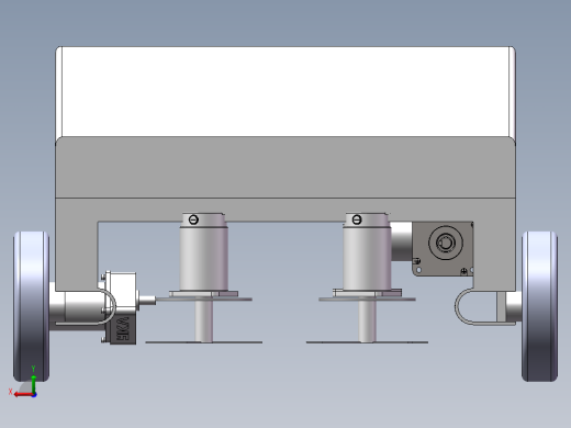 小车底座 梯形转向结构后视缩略图