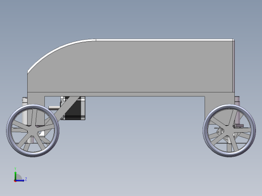 小车底座 梯形转向结构左视缩略图
