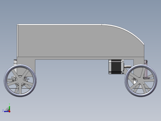小车底座 梯形转向结构右视缩略图