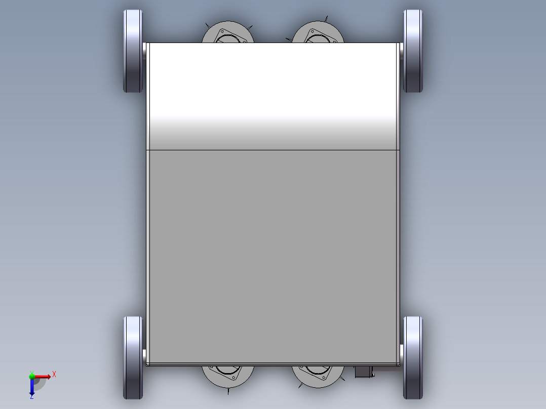 小车底座 梯形转向结构俯视图