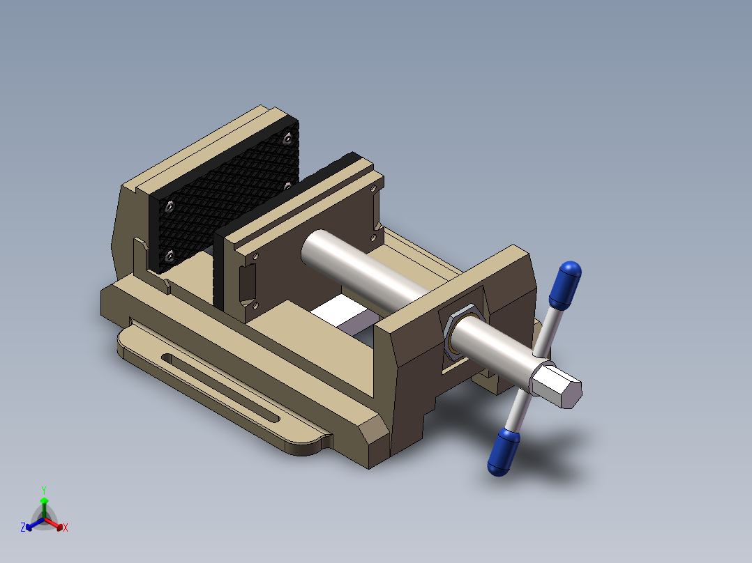 简易台钳(自顶向下设计)正等轴测图