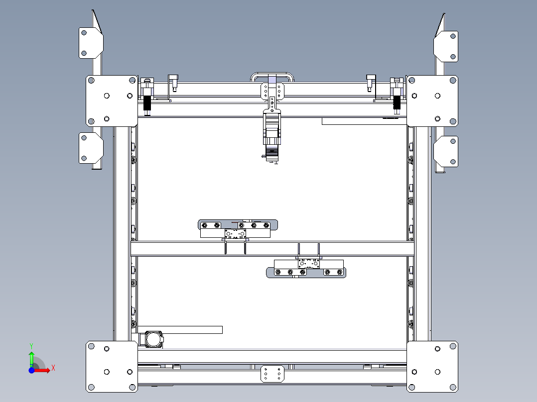 侧板定位工装储存台前视图