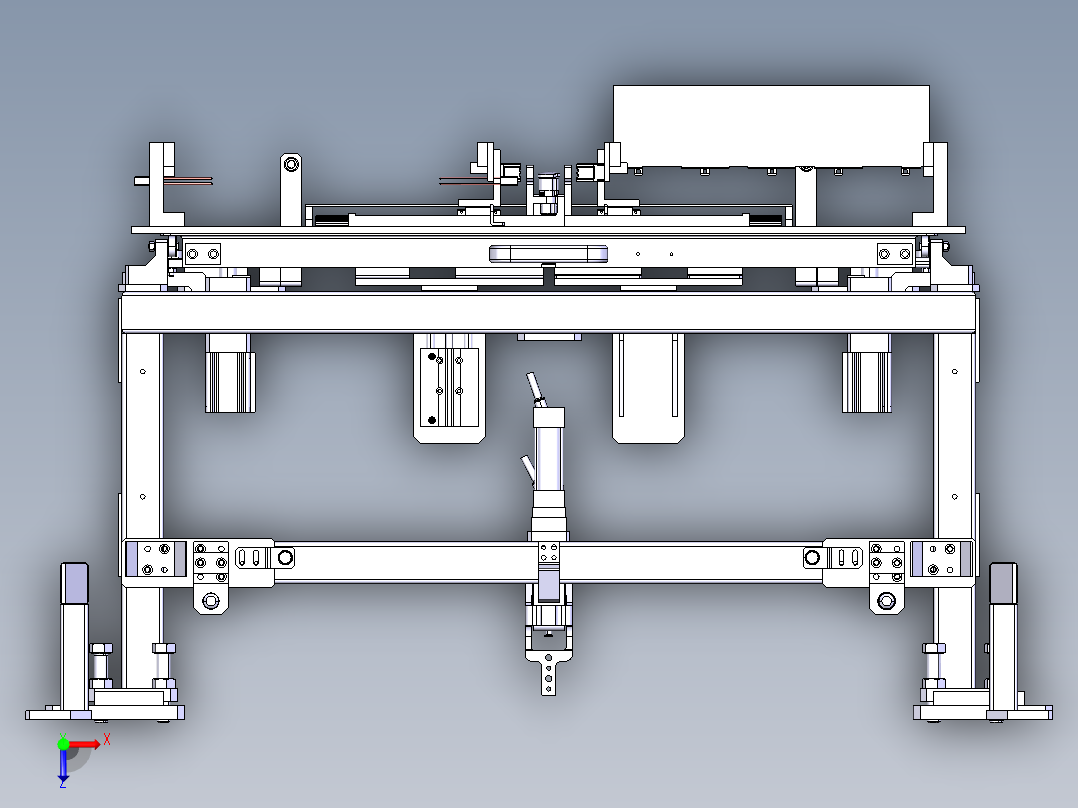 侧板定位工装储存台俯视图