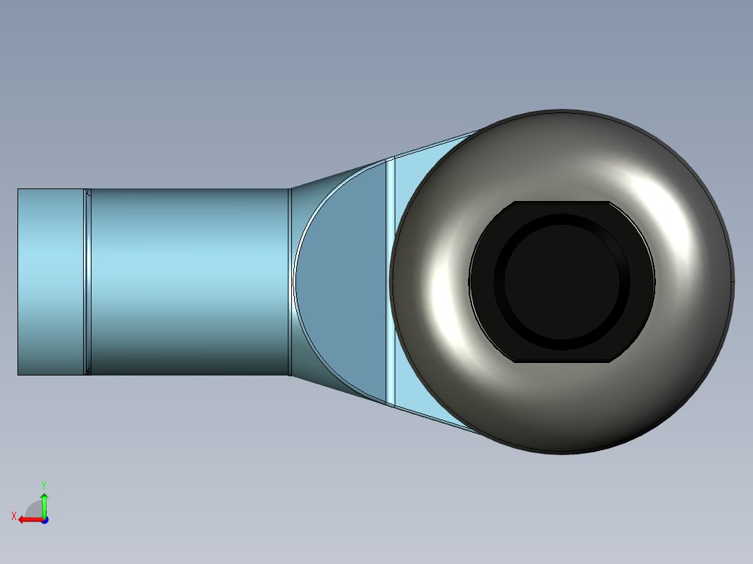 端桿軸承(鋼珠連結型)YBLB,YBLBL-3D多系列多零件图纸模型后视图